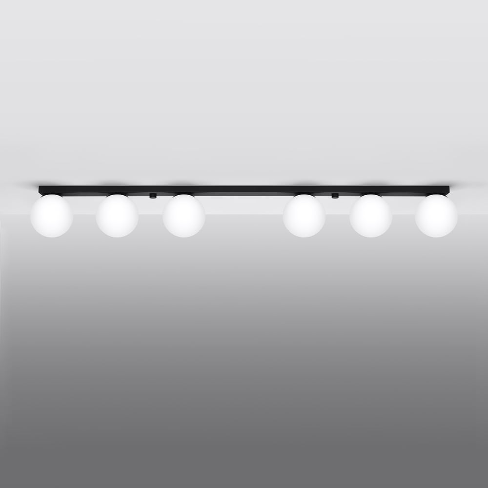 Plafonnier Acier Noir G9 6 Yoli — vue 3