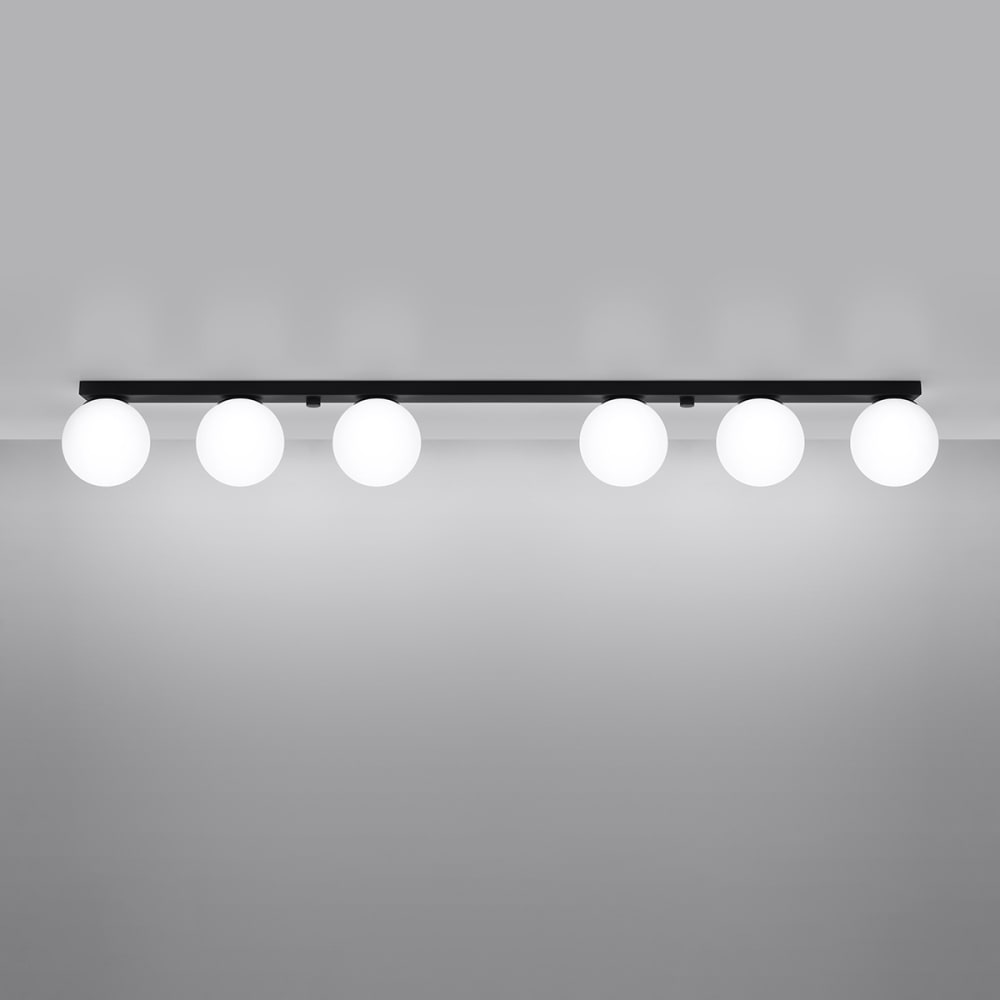 Plafonnier Acier Noir G9 6 Yoli — vue 4