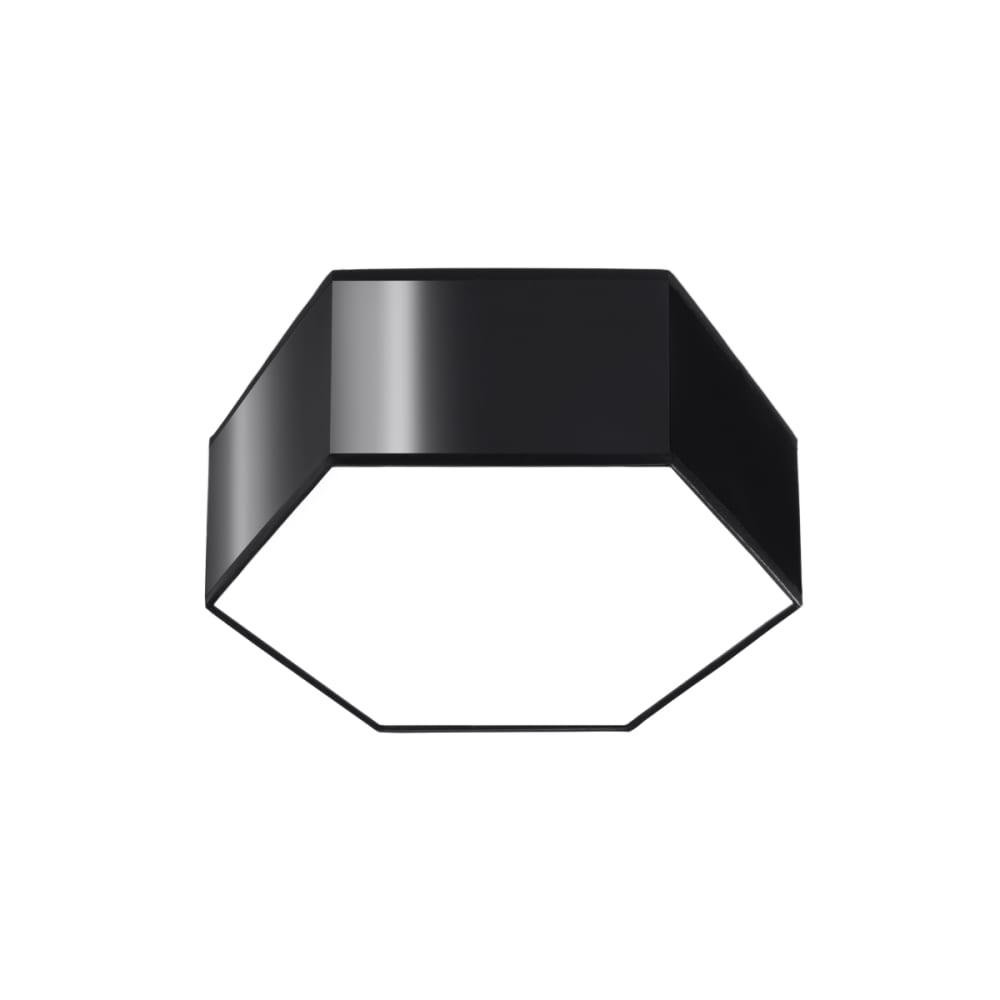 Plafonnier PVC noir H 12 cm
