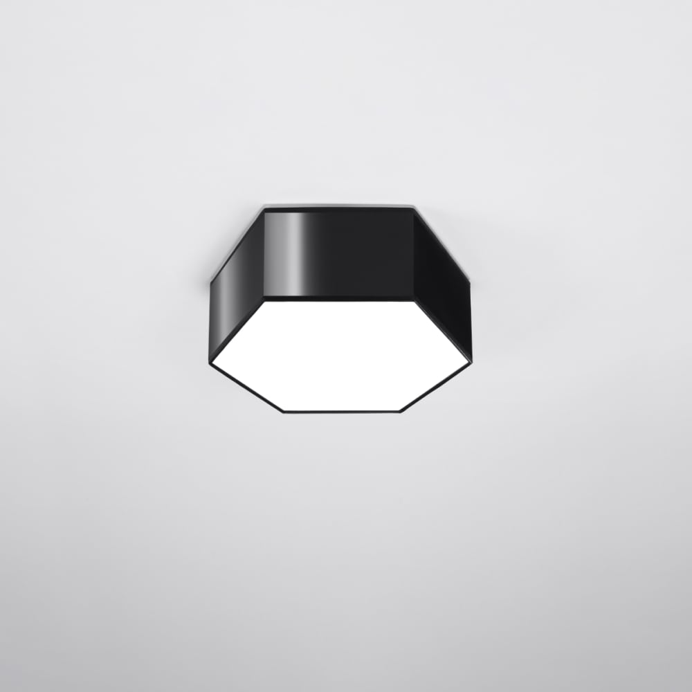 Lampada a soffitto nera pvc - Sollux Lighting