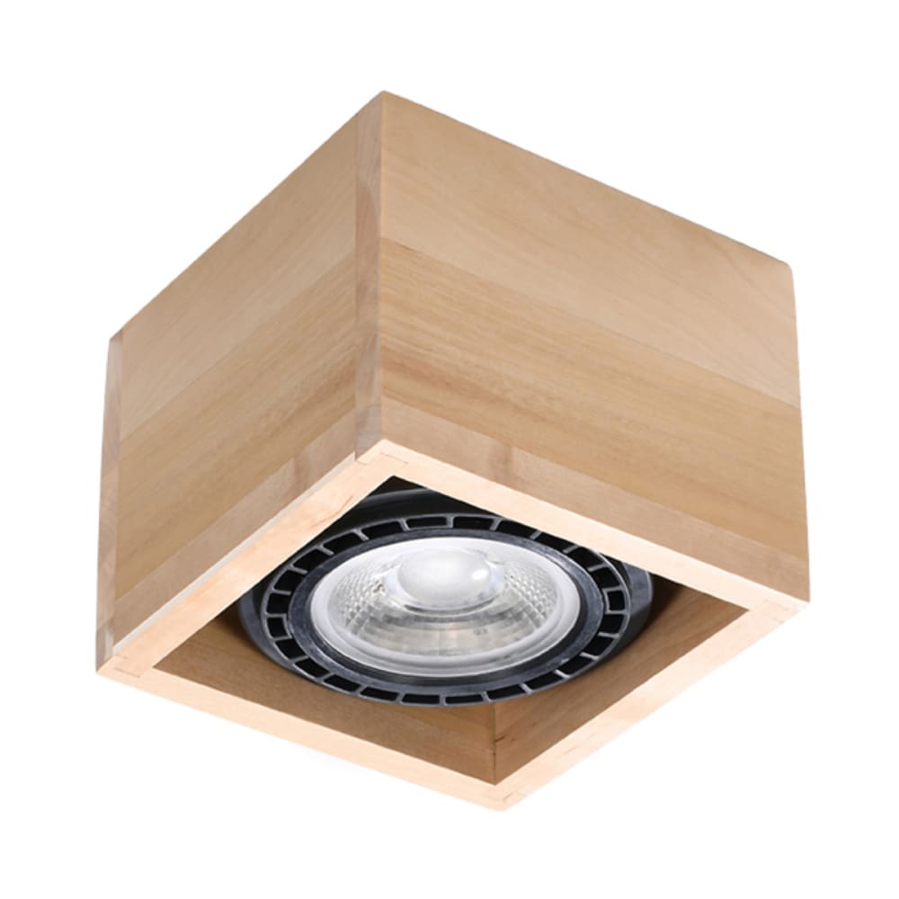 Lámpara de techo madera natural madera alt. 10 cm