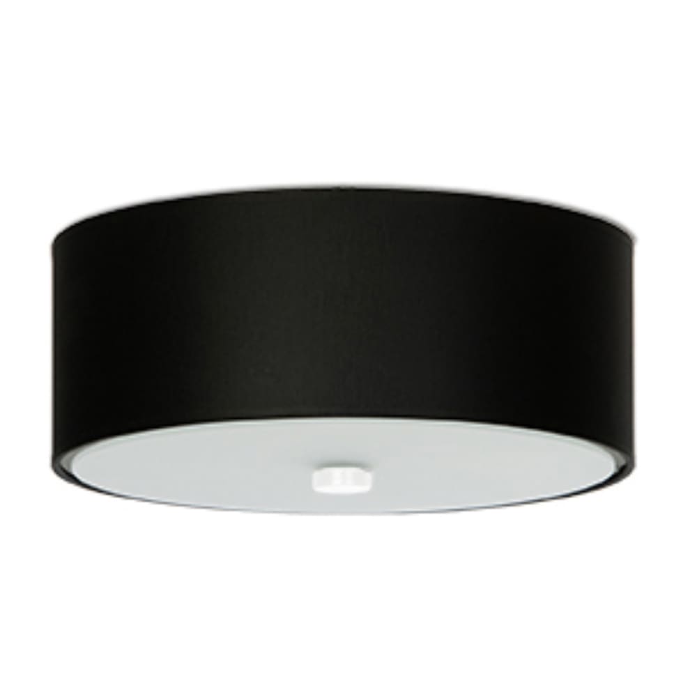 Sollux Lighting Deckenlampen aus Stoff/Glas/Stahl in Schwarz style classic chic Schwarz Stoff