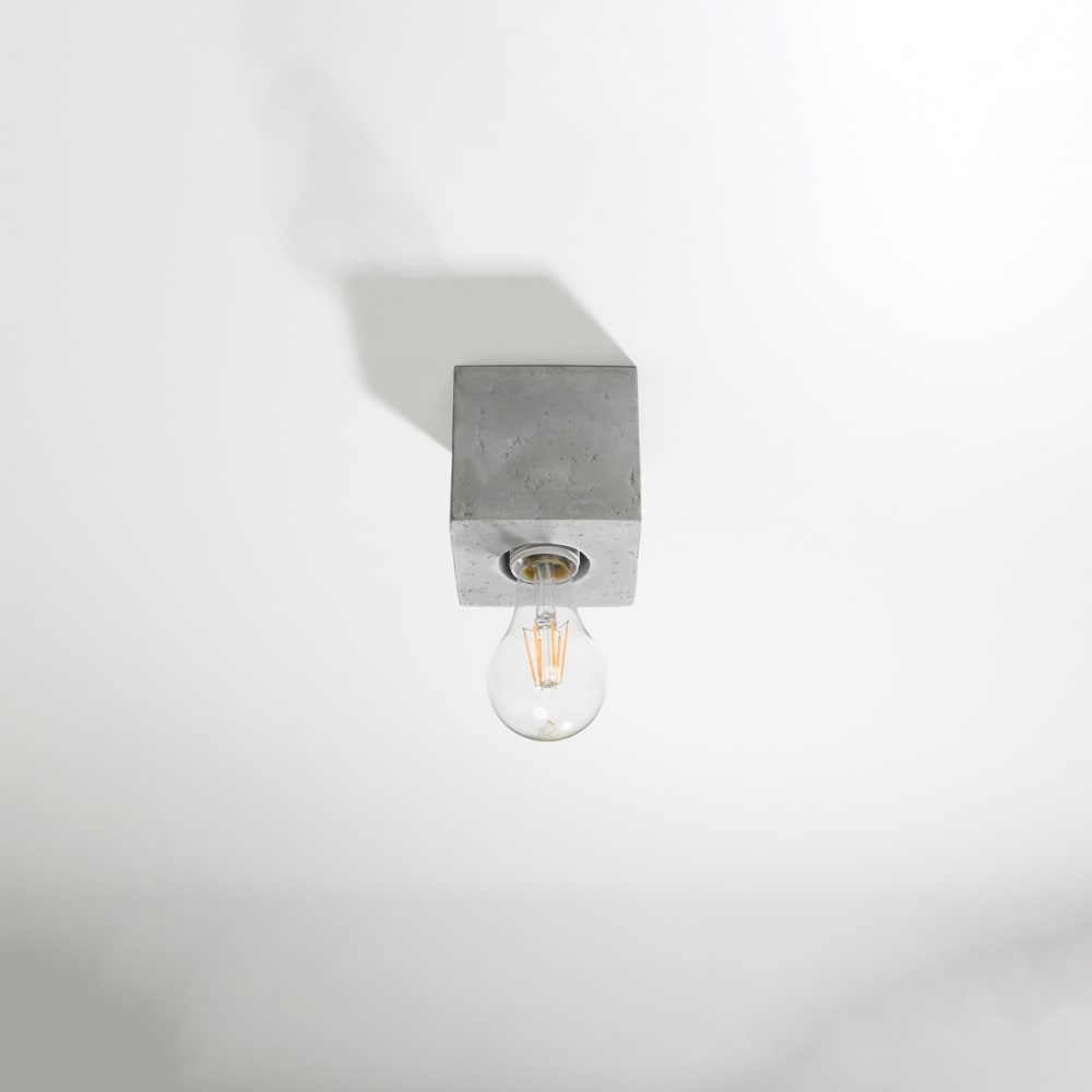 Plafonnier Béton Gris E27 1 Ariz — vue 3