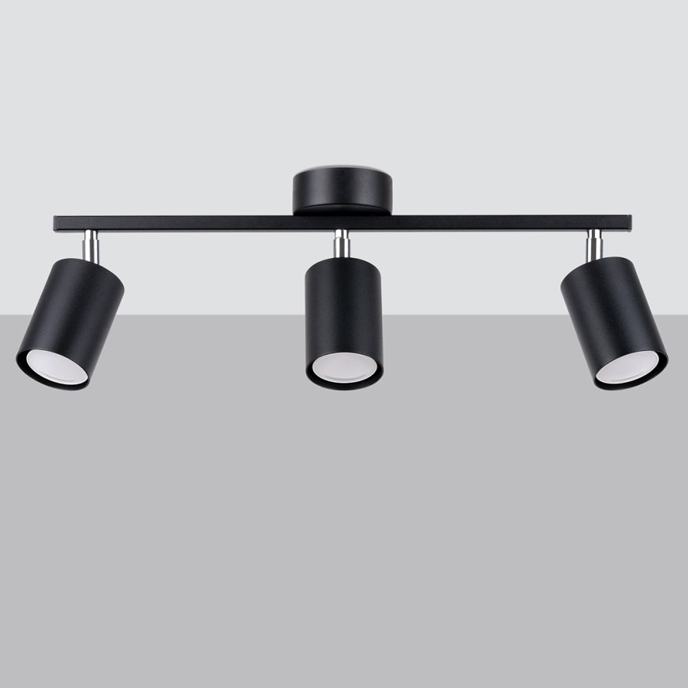 Lámpara de techo negro acero alt. 20 cm - Maisons du Monde