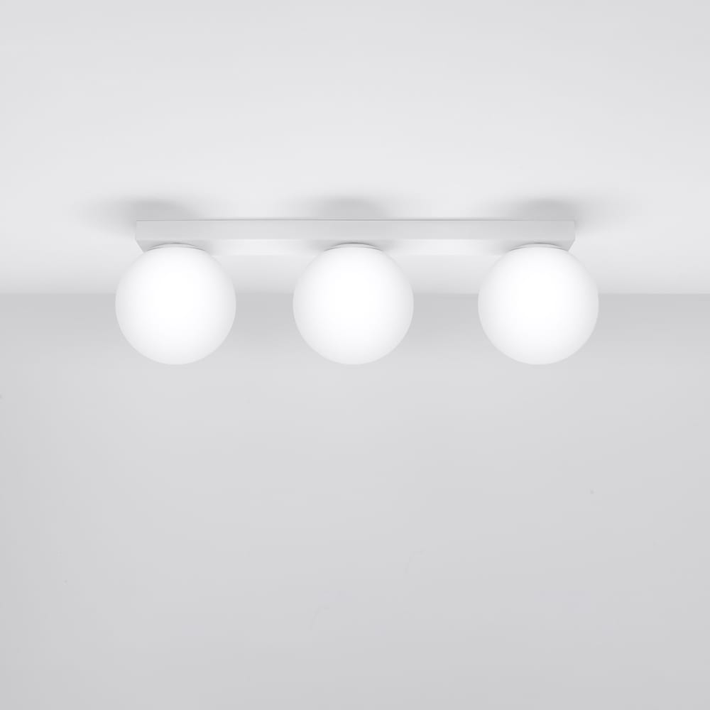 Plafonnier Acier Blanc G9 3 Yoli — vue 3