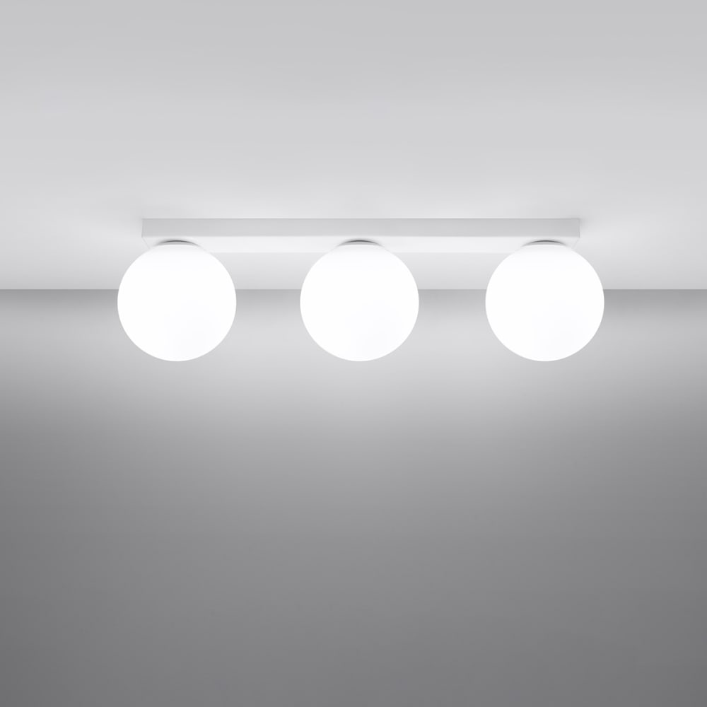 Plafonnier Acier Blanc G9 3 Yoli — vue 4