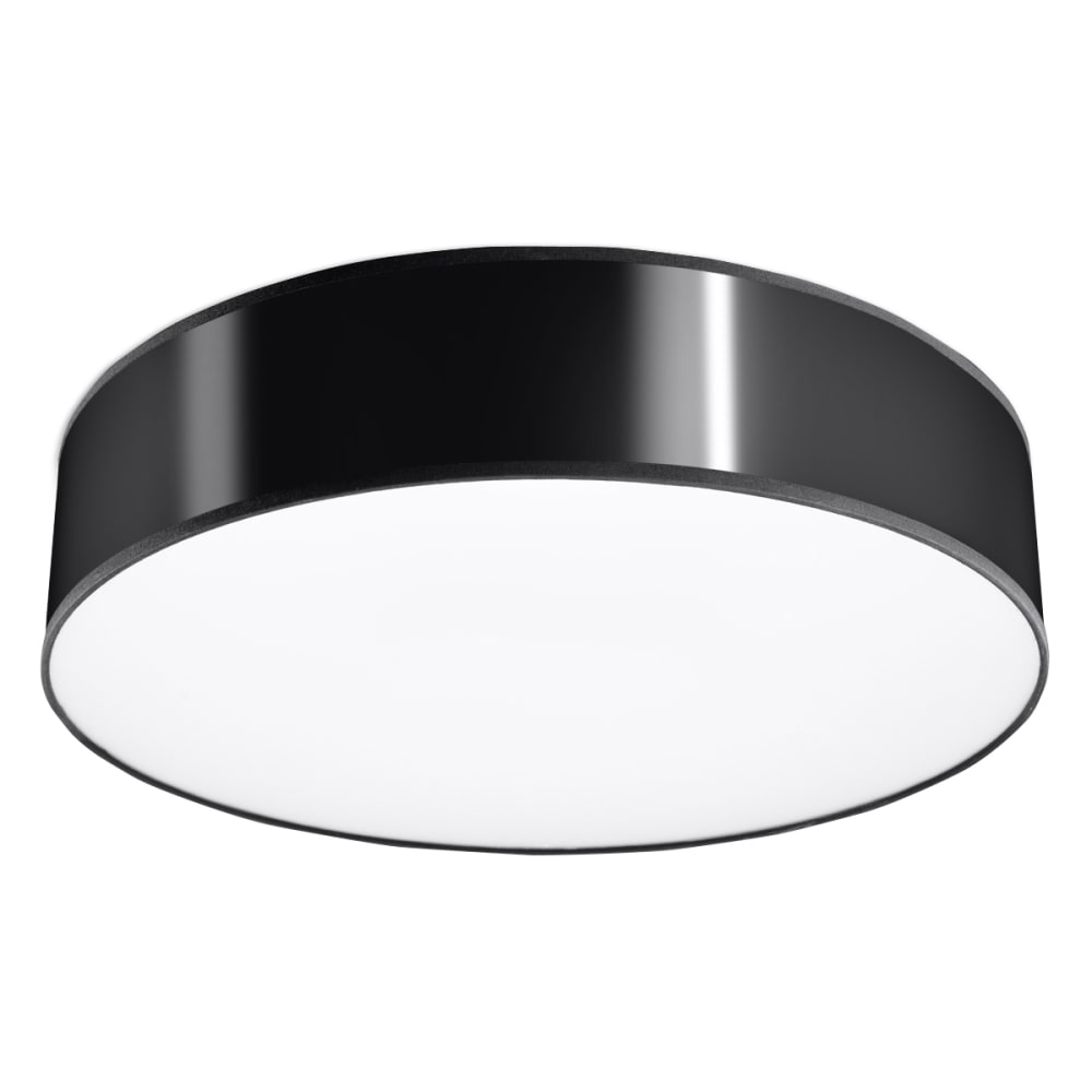 Lámpara de techo negro cloruro de polivinilo alt. 11 cm