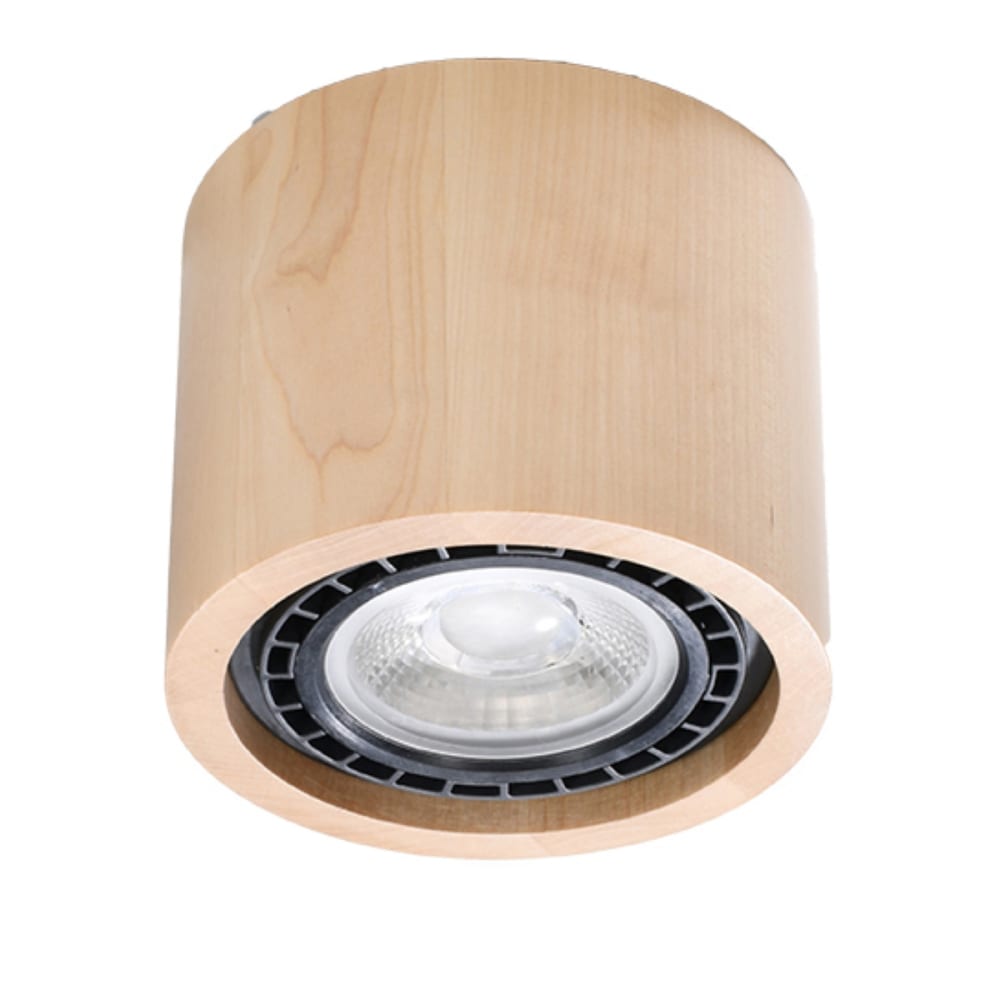 Lámpara de techo madera natural madera alt. 10 cm