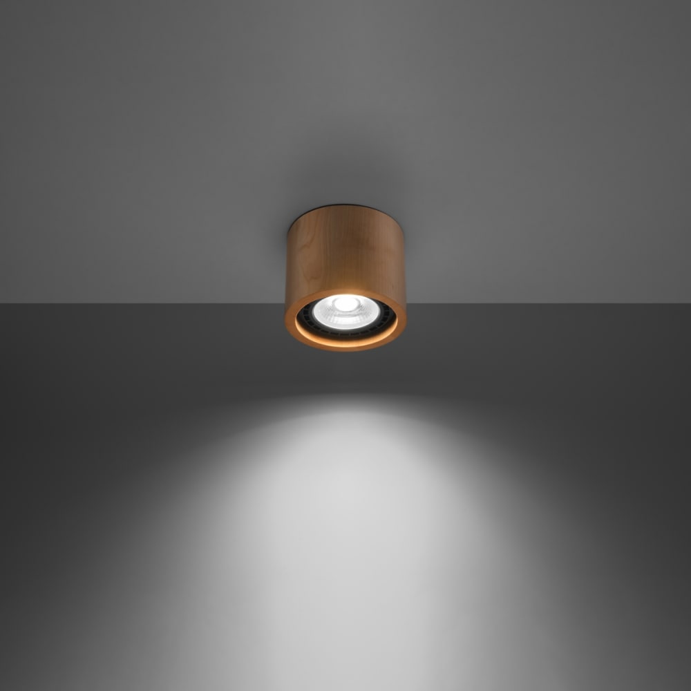 Plafonnier Bois Bois Naturel GU10 1 Basic — vue 4