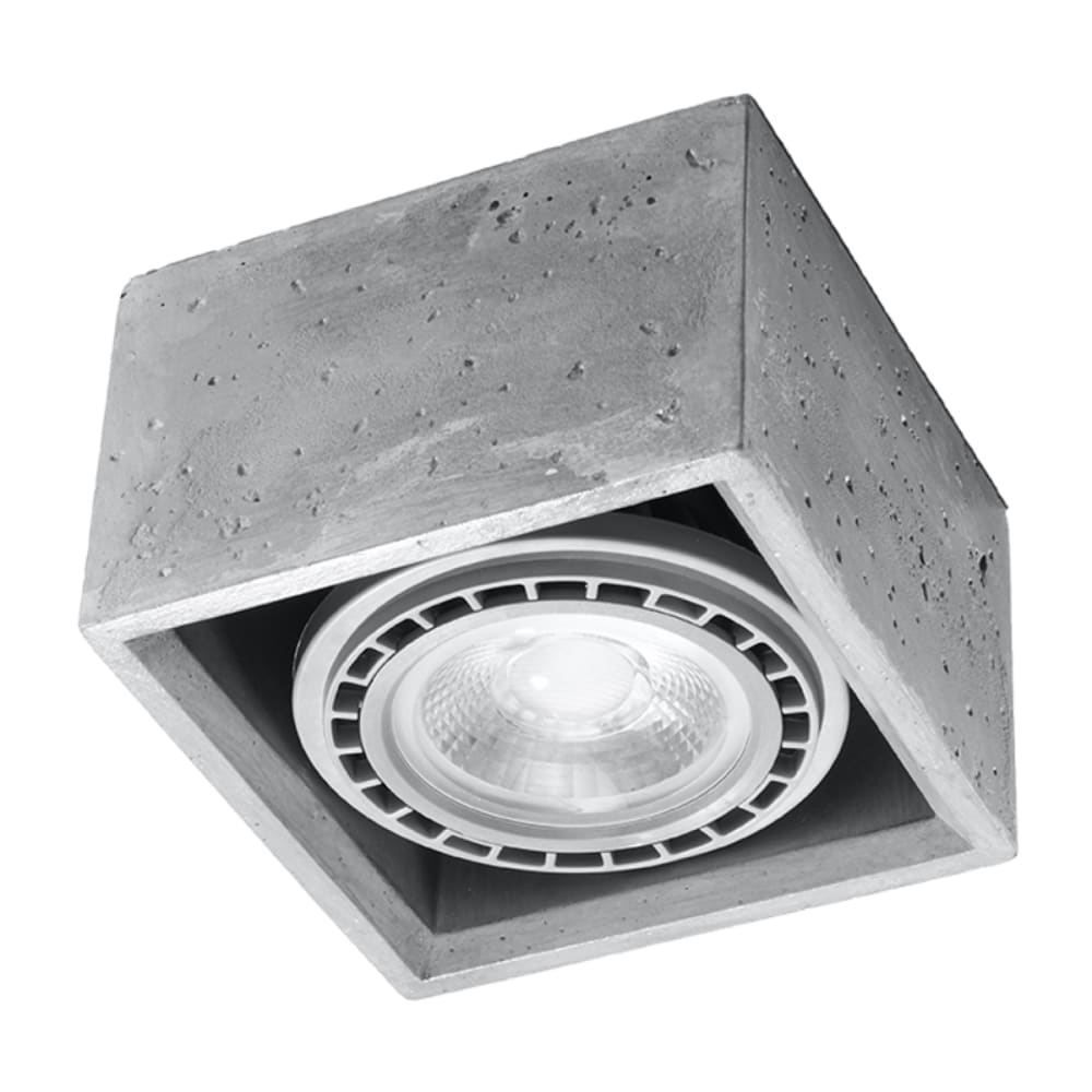 Plafonnier Béton Gris GU10/ES111 1 Quatro