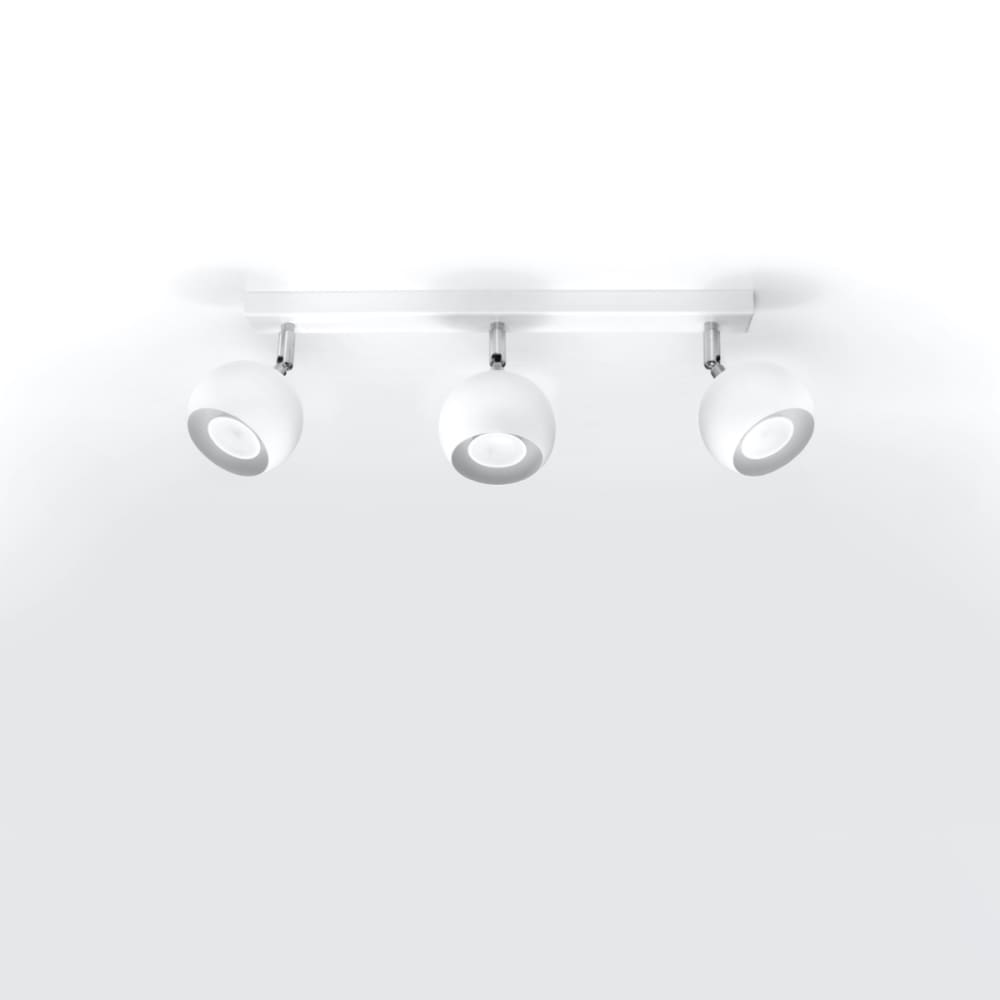 Plafonnier Acier Blanc GU10 3 Oculare — vue 3