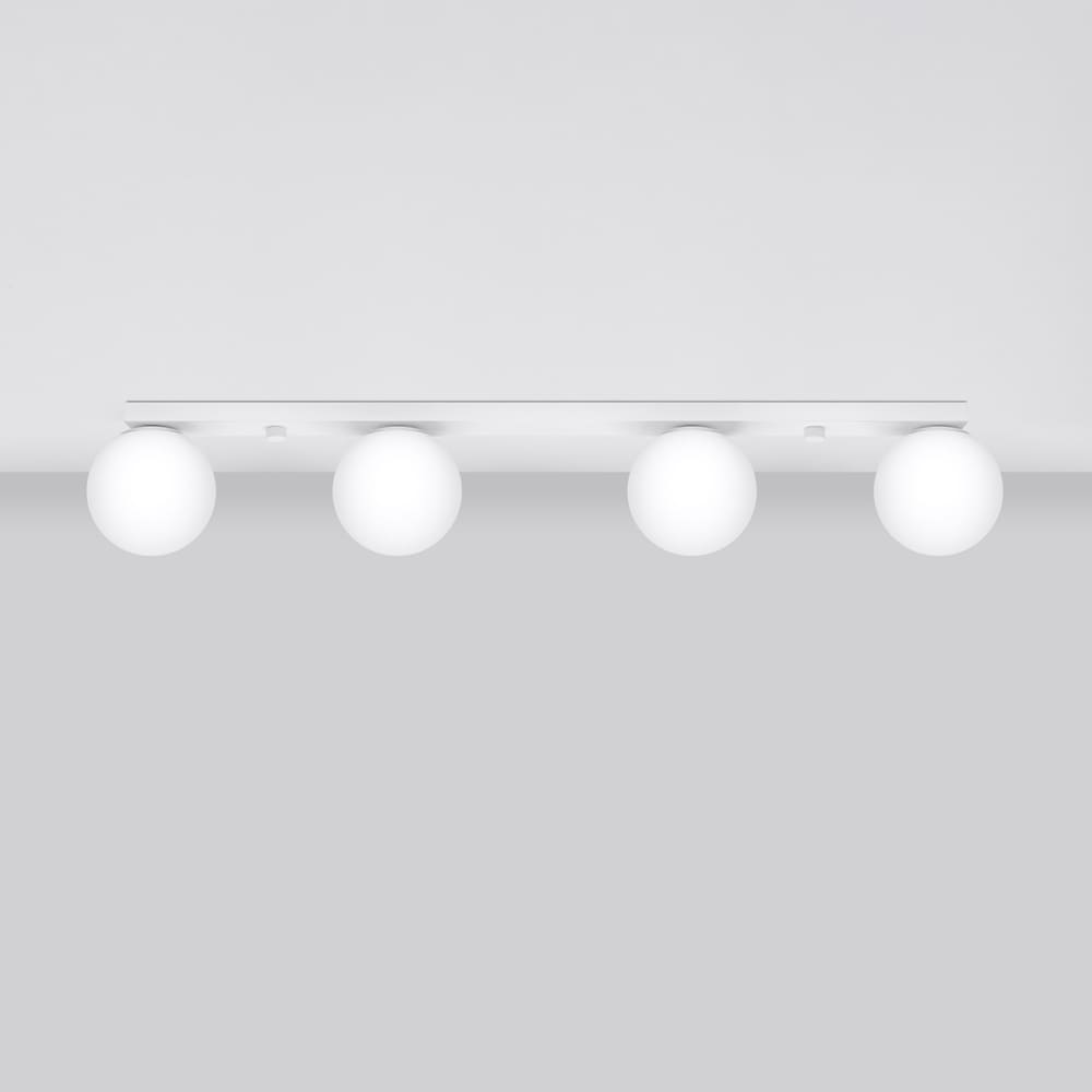 Plafonnier Acier Blanc G9 4 Yoli — vue 3