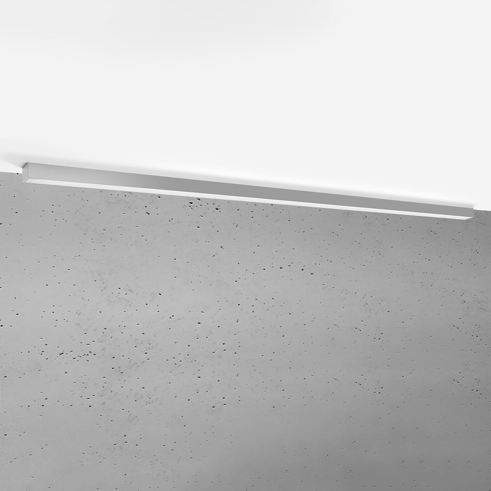 Deckenleuchte aus Aluminium, Höhe 6 cm, grau - Maisons Du Monde