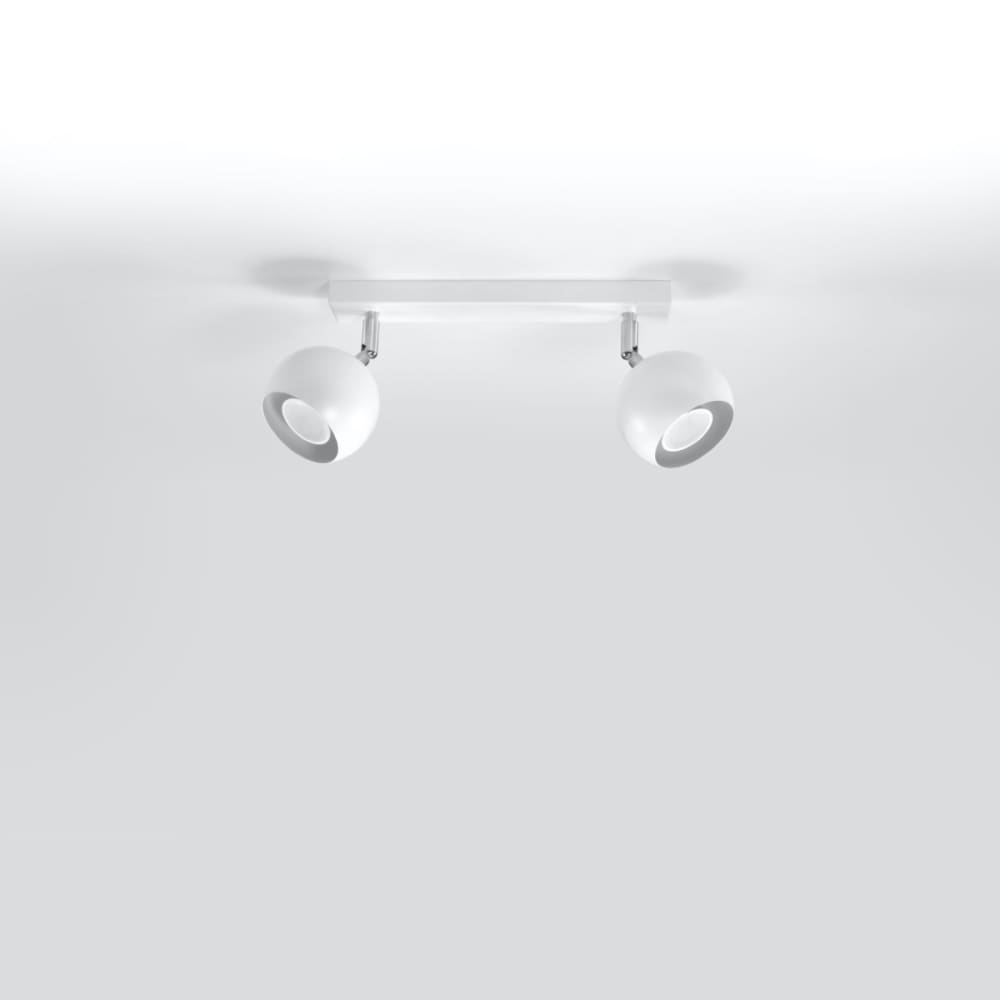Lampada a soffitto bianca acciaio - Sollux Lighting