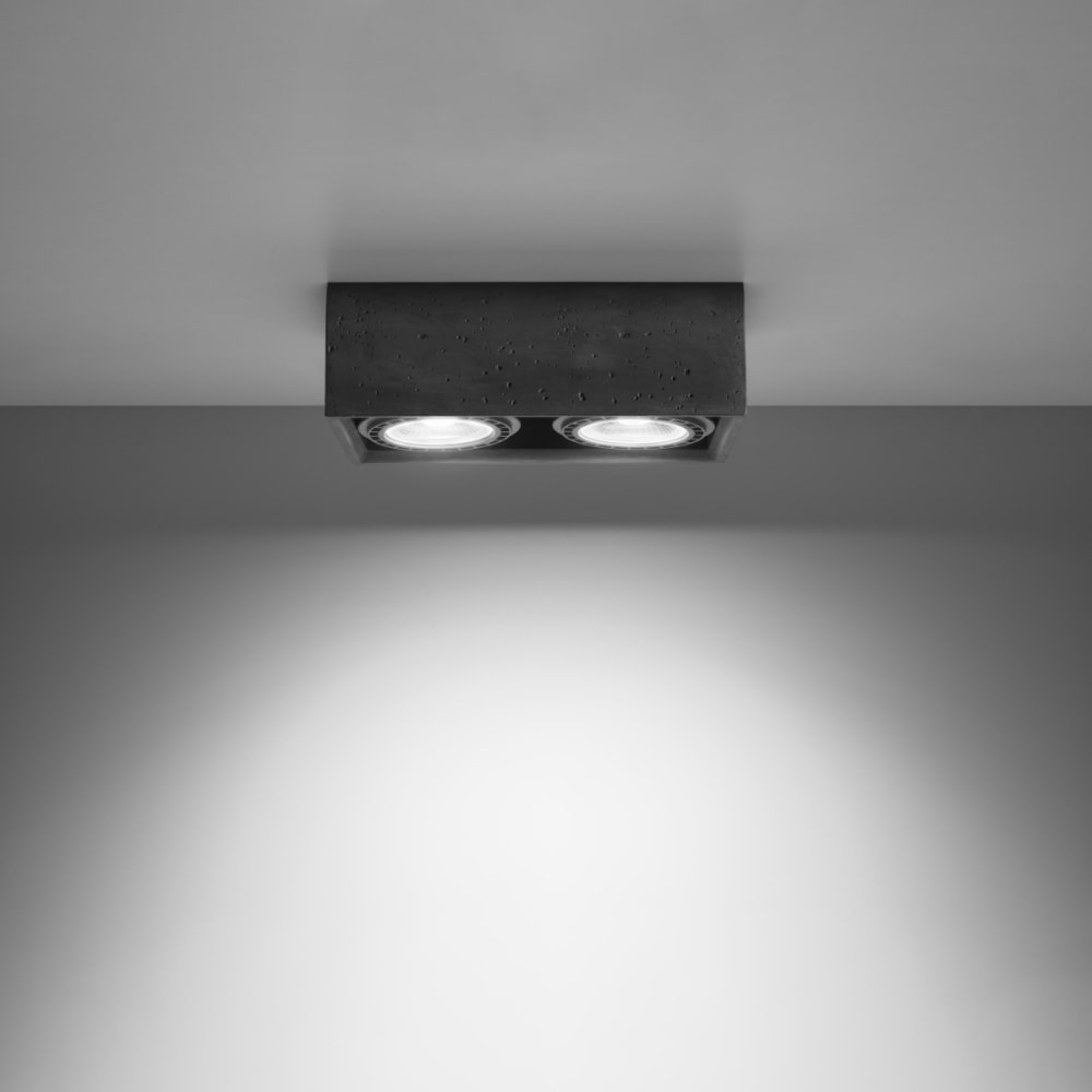 Plafonnier Béton Gris GU10/ES111 2 Quatro — vue 4