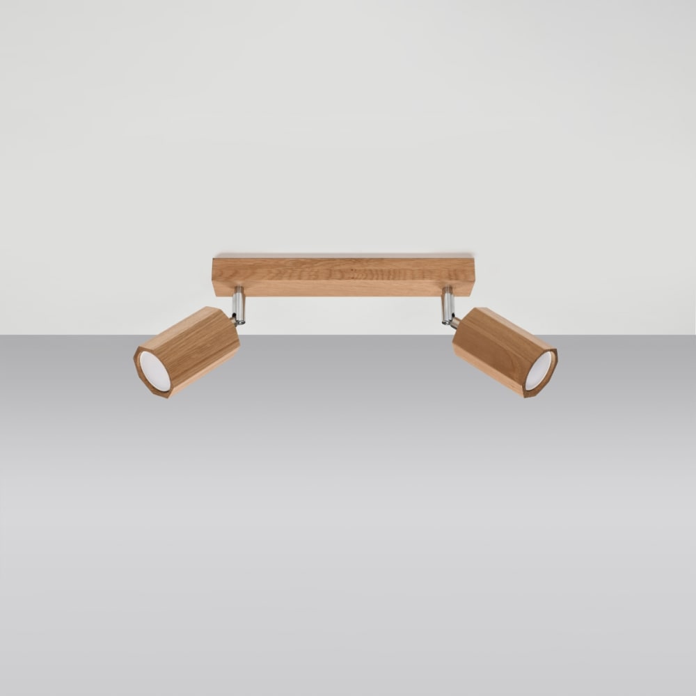 Lampada a soffitto quercia legno - Sollux Lighting