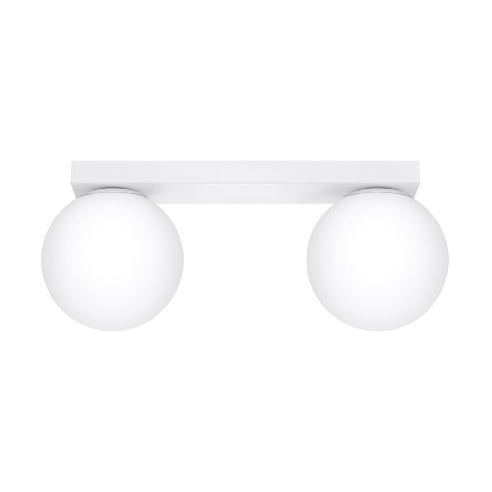 Plafonnier Acier Blanc G9 2 Yoli