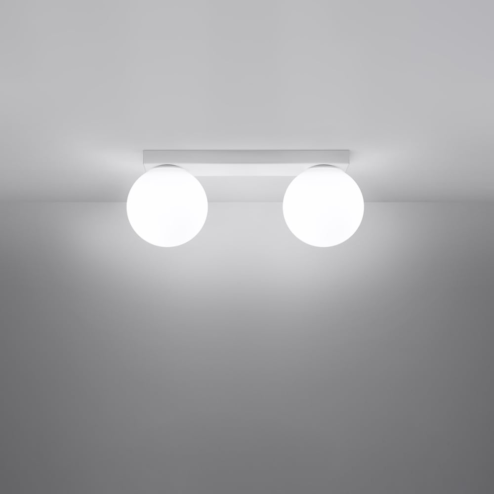 Plafonnier Acier Blanc G9 2 Yoli — vue 4
