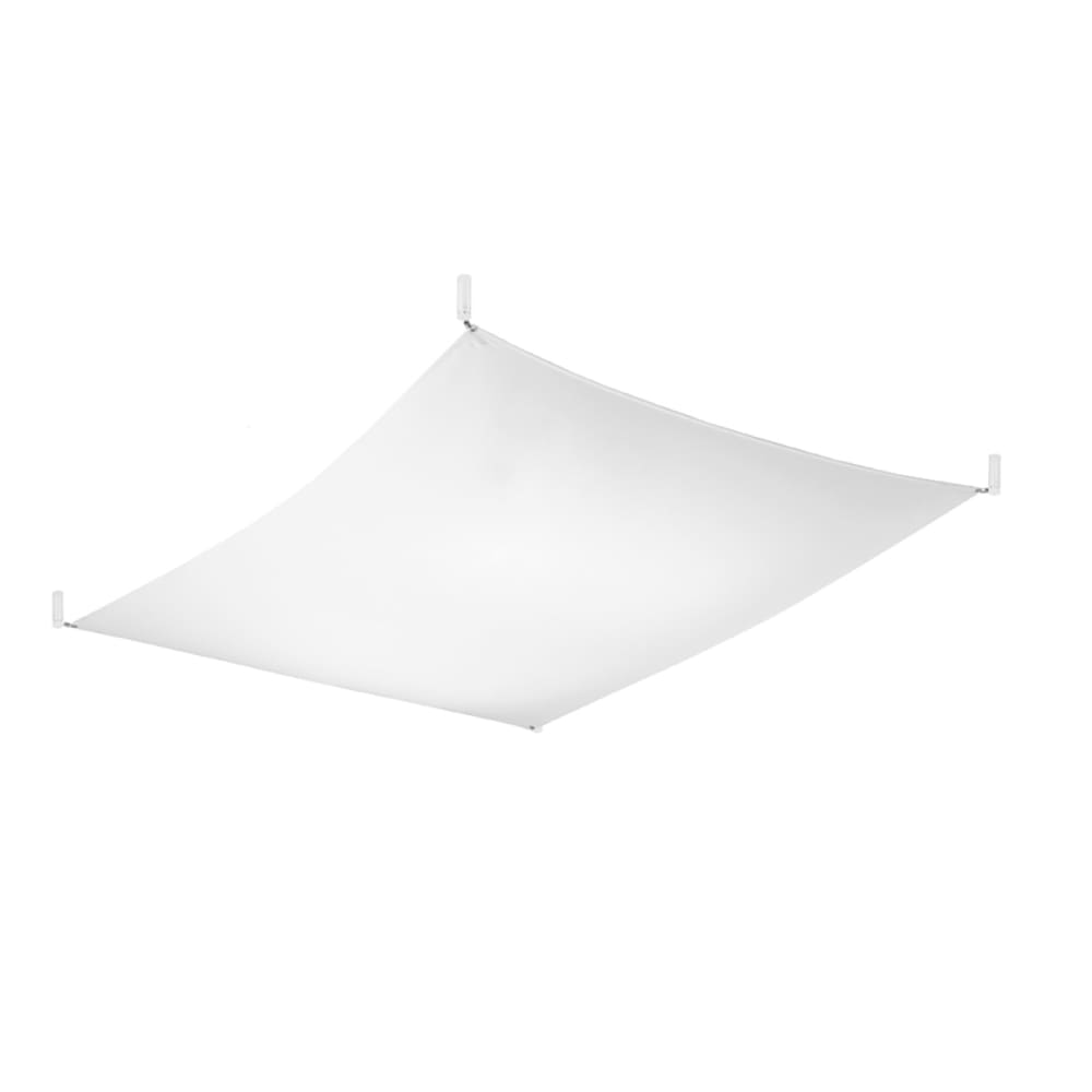 Plafonnier tissu blanc H 15 cm