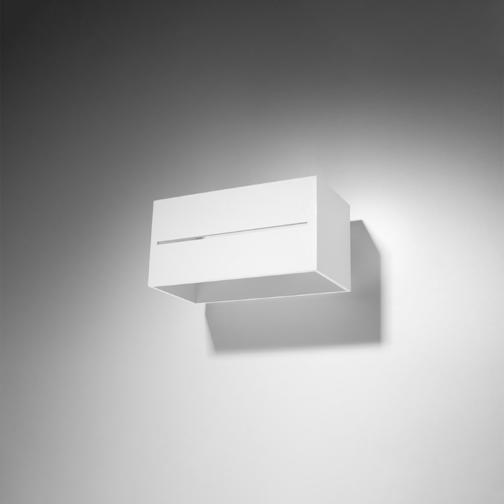 Applique rectangle en aluminium, blanc L: 20cm — vue 3