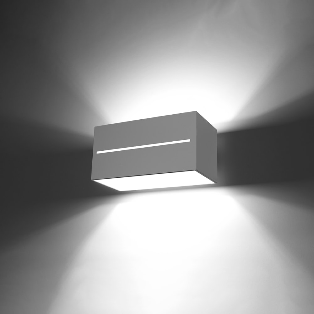 Applique rectangle en aluminium, blanc L: 20cm — vue 4