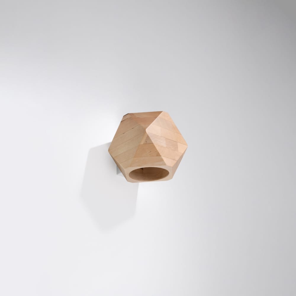 Lampada da parete naturale legno - Sollux Lighting