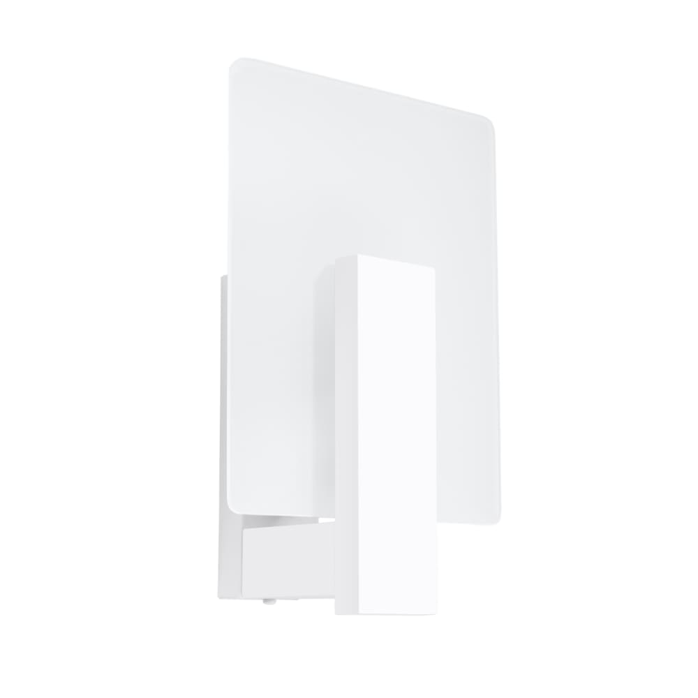 Lámpara de pared blanco madera/vidrio alt. 31 cm