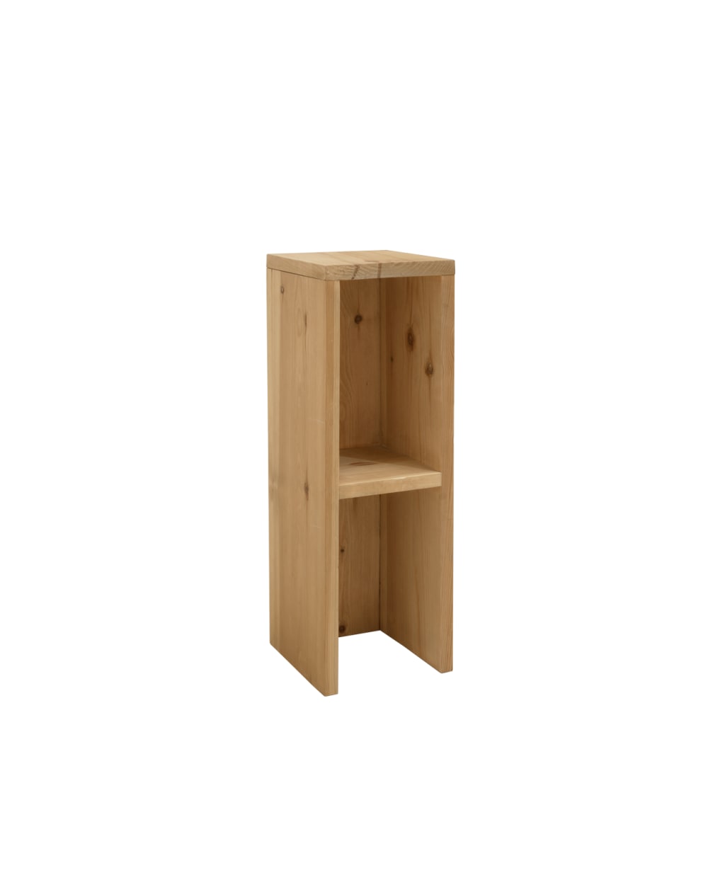 Mesita de noche o auxiliar madera maciza en tono medio de 60x20cm