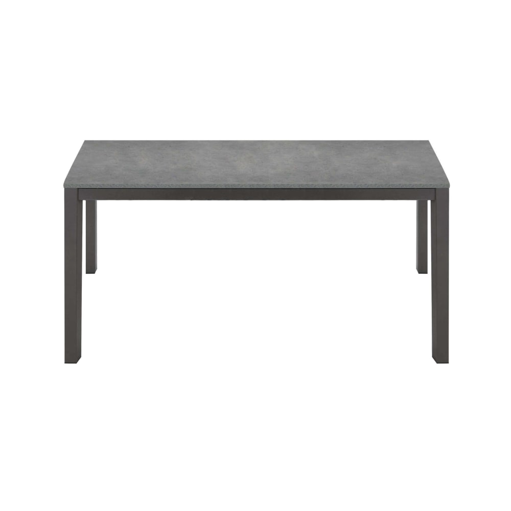 Tavolo da pranzo allungabile in acciaio/legno grigio scuro