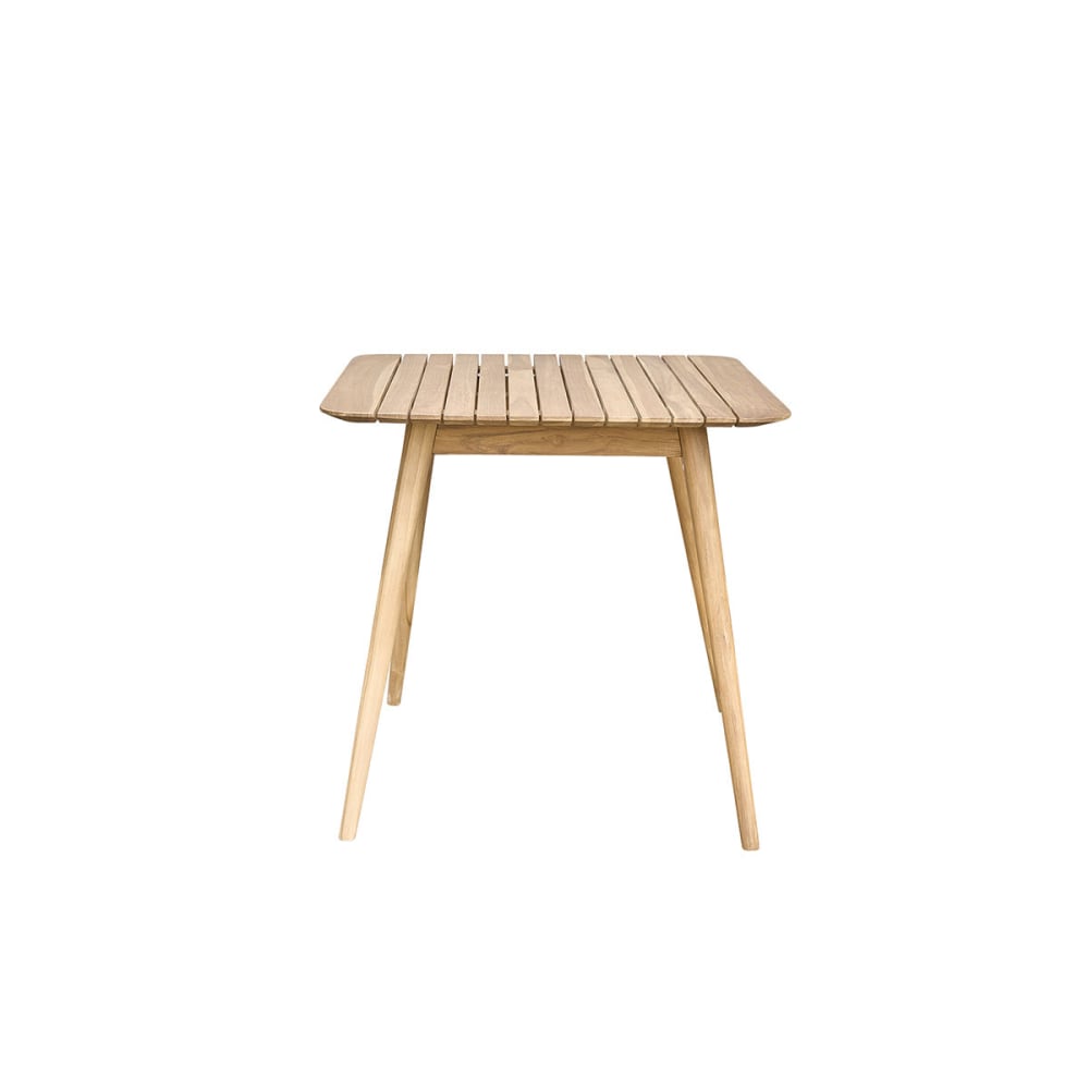 Mesa de jardín cuadrada de madera teca maciza para 4 pers.