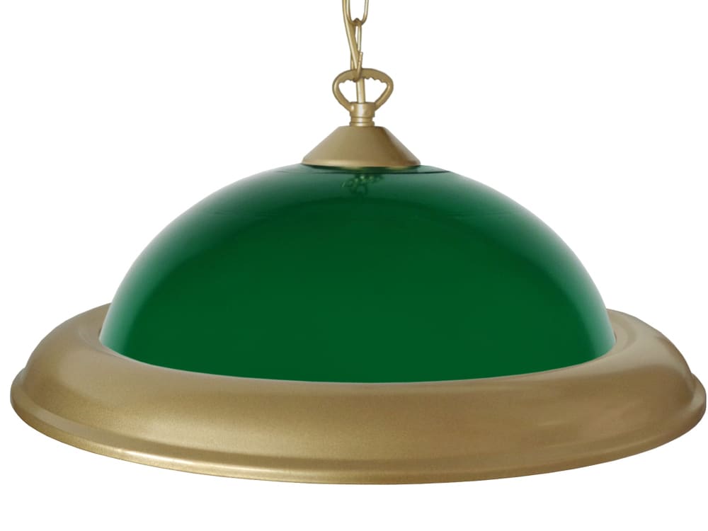 Suspension métal or abat-jour verre vert — vue 4