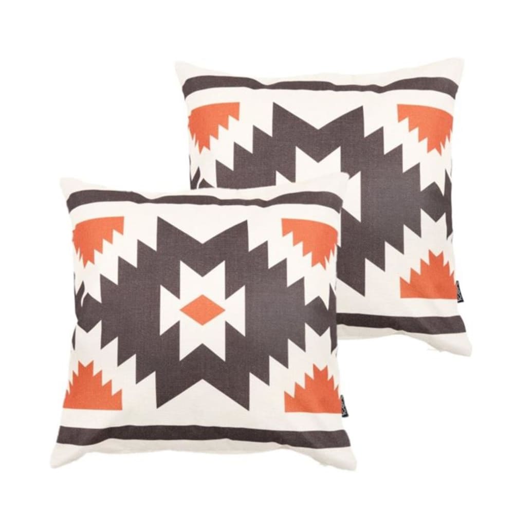 Lot de 2 coussins d'extérieur terracotta 43x43