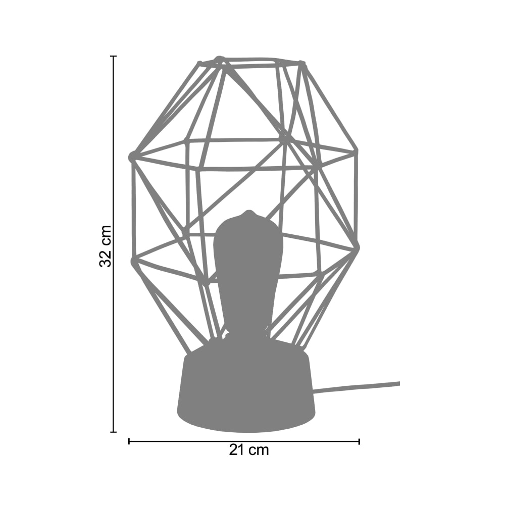 Lampe de table bois naturel abat-jour métal or — vue 4