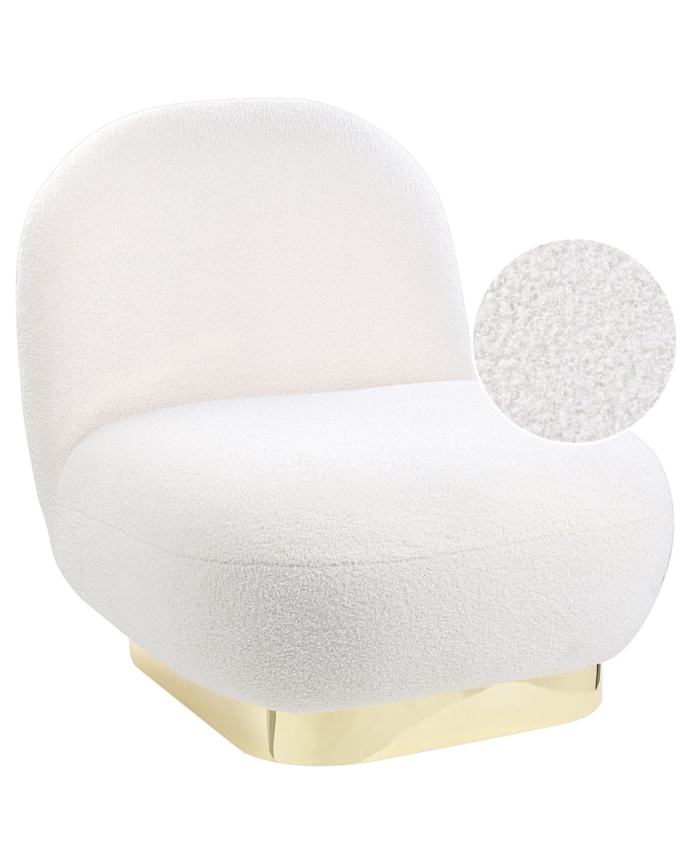 fauteuil en bouclé blanc