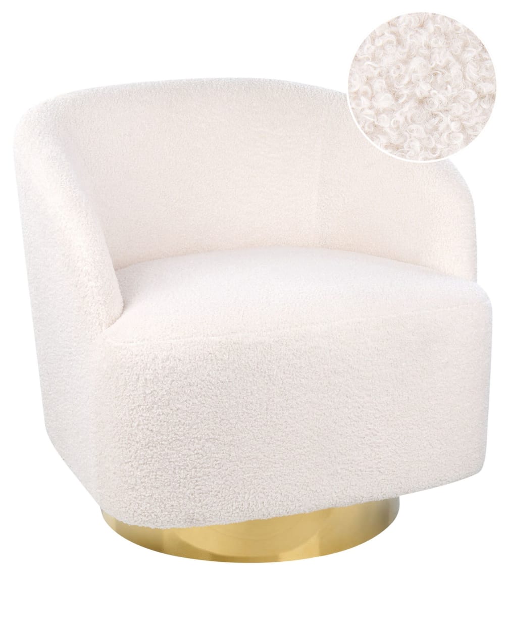 fauteuil en bouclé blanc