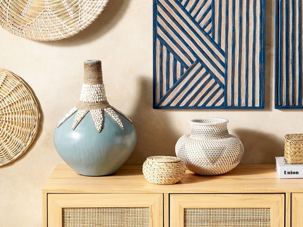 Dekovase Terrakotta blau H43 - Maisons Du Monde