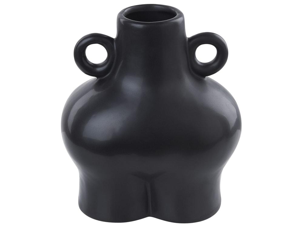 Vase à fleurs céramique 20 cm noir