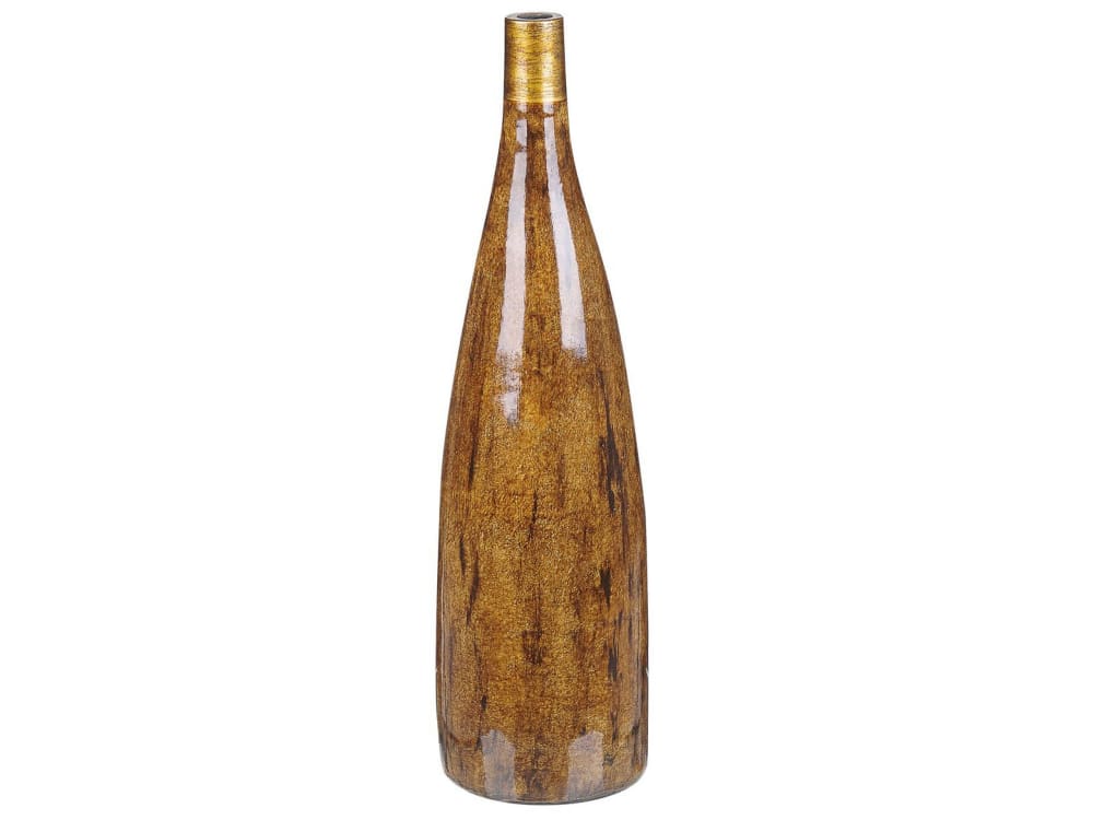 Beliani Blumenvase aus Keramik 52cm, braun style landhaus - Stoff