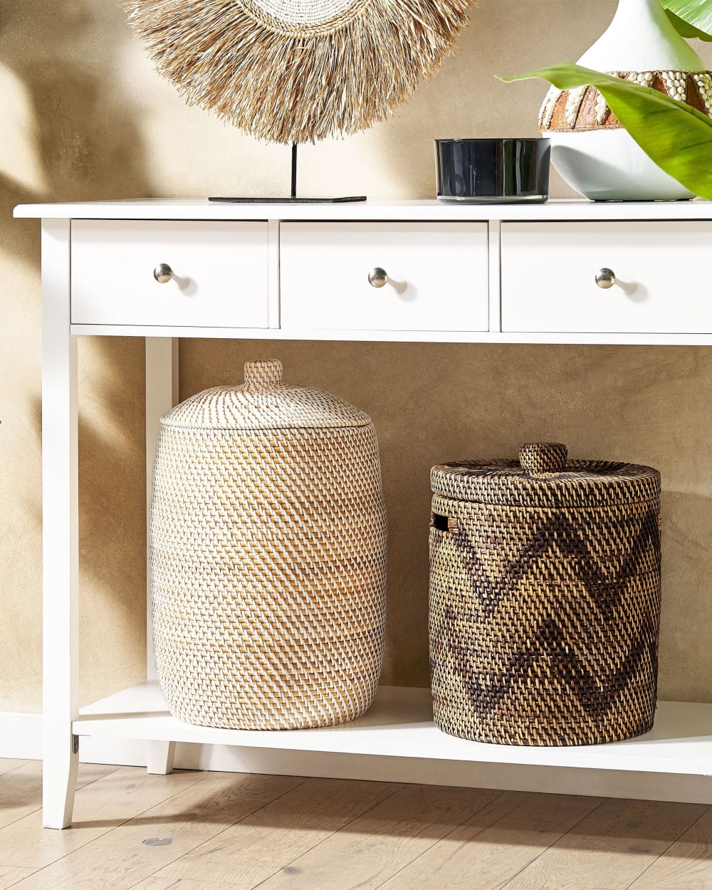 Panier rotin naturel