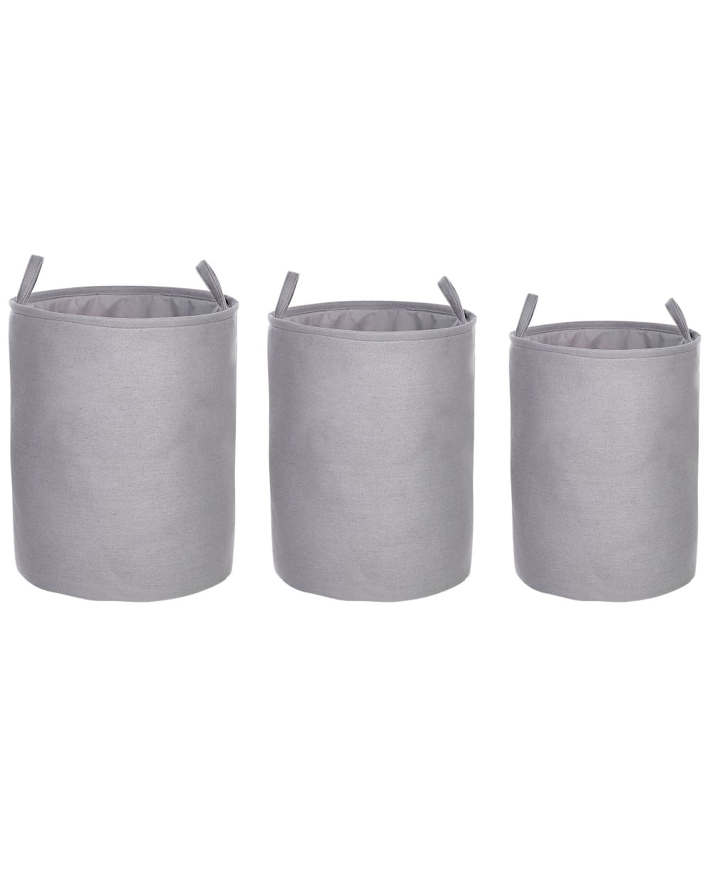 lot de 3 paniers en tissu - gris