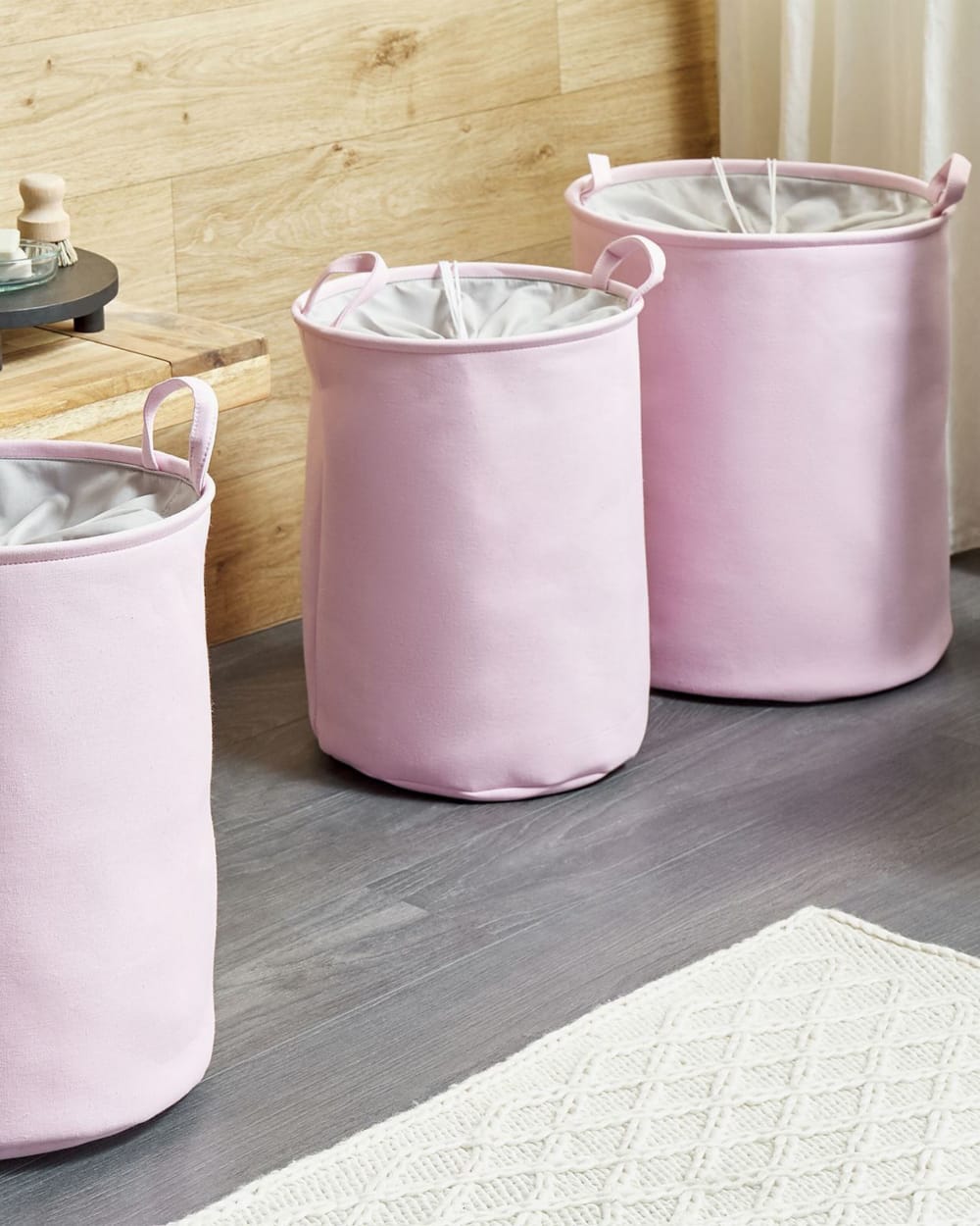 Aufbewahrungskorb 3er Set Baumwolle Rosa - Maisons Du Monde