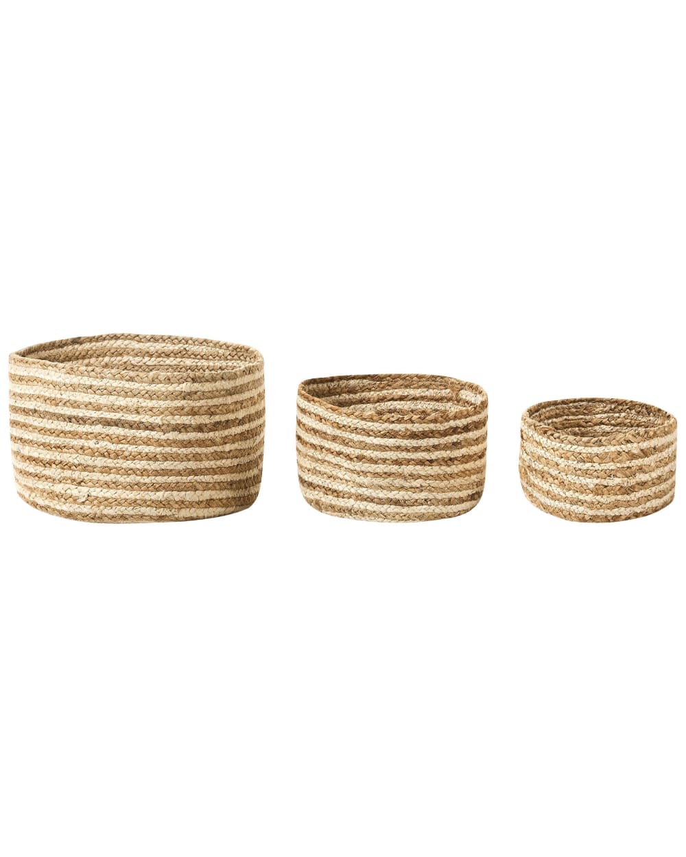 Aufbewahrungskorb 3Er Set Jute Naturfarben