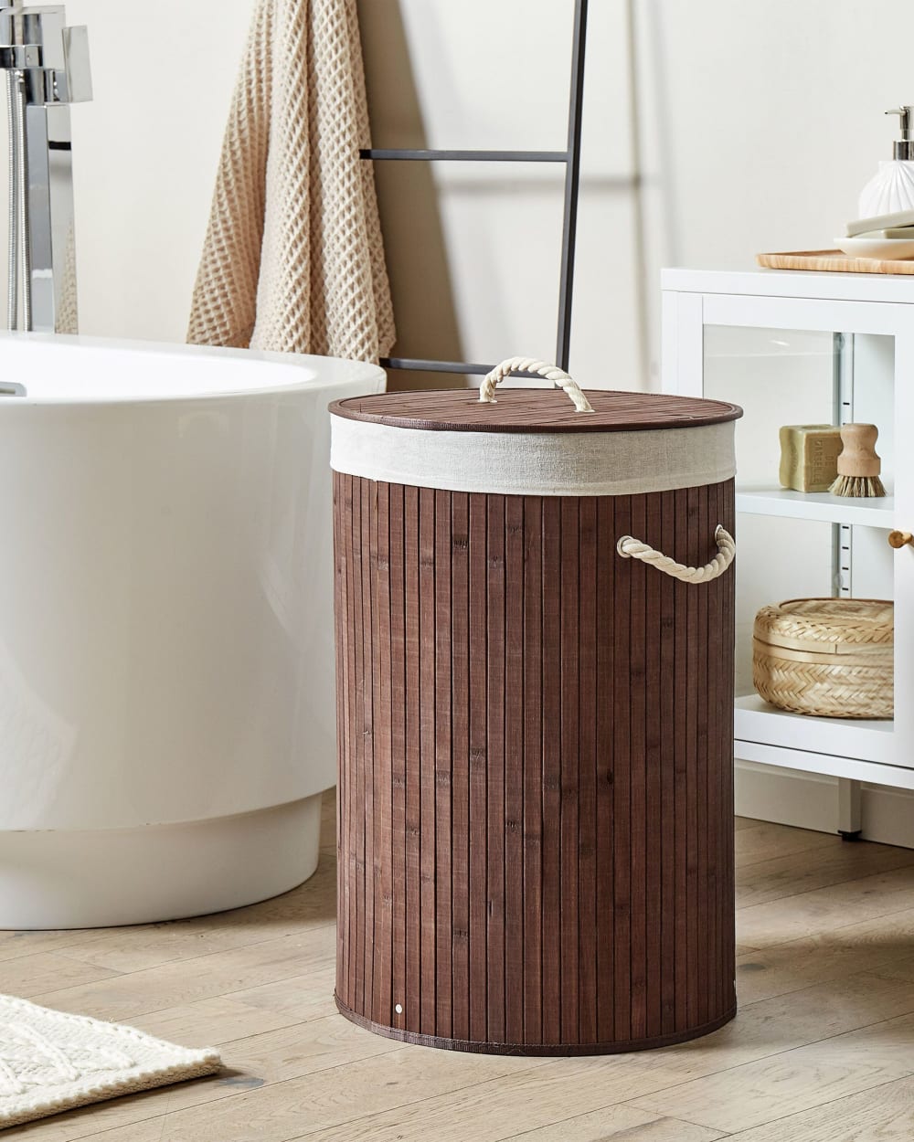Wäschekorb Bambus Dunkelbraun 75 L - Maisons Du Monde