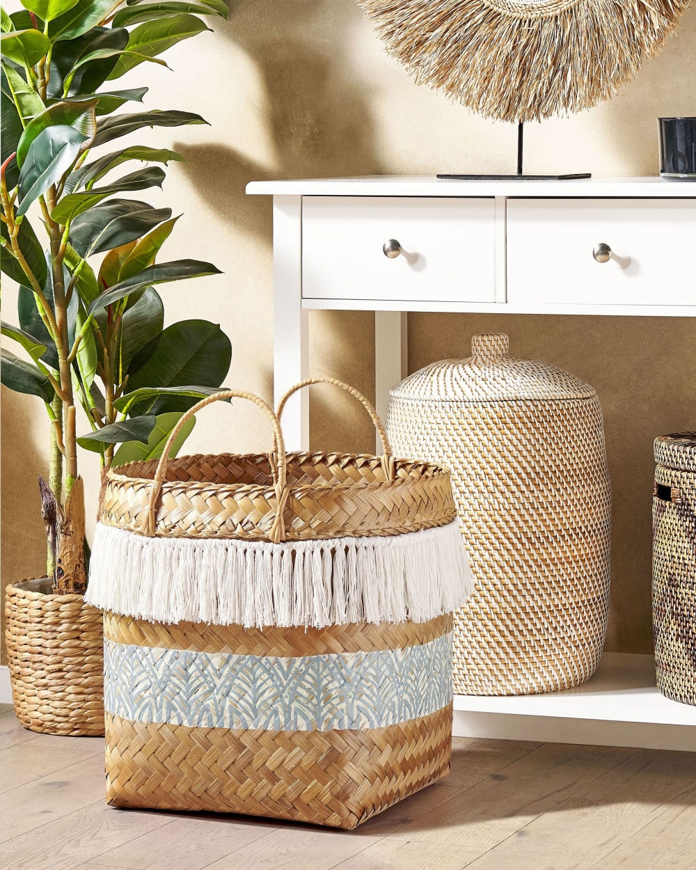Aufbewahrungskorb Bambus Naturfarben - Maisons Du Monde