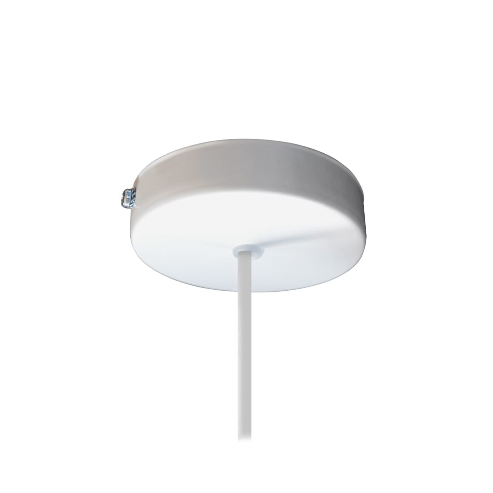 Lot 3 Suspension métal blanc abat-jour blanc et or