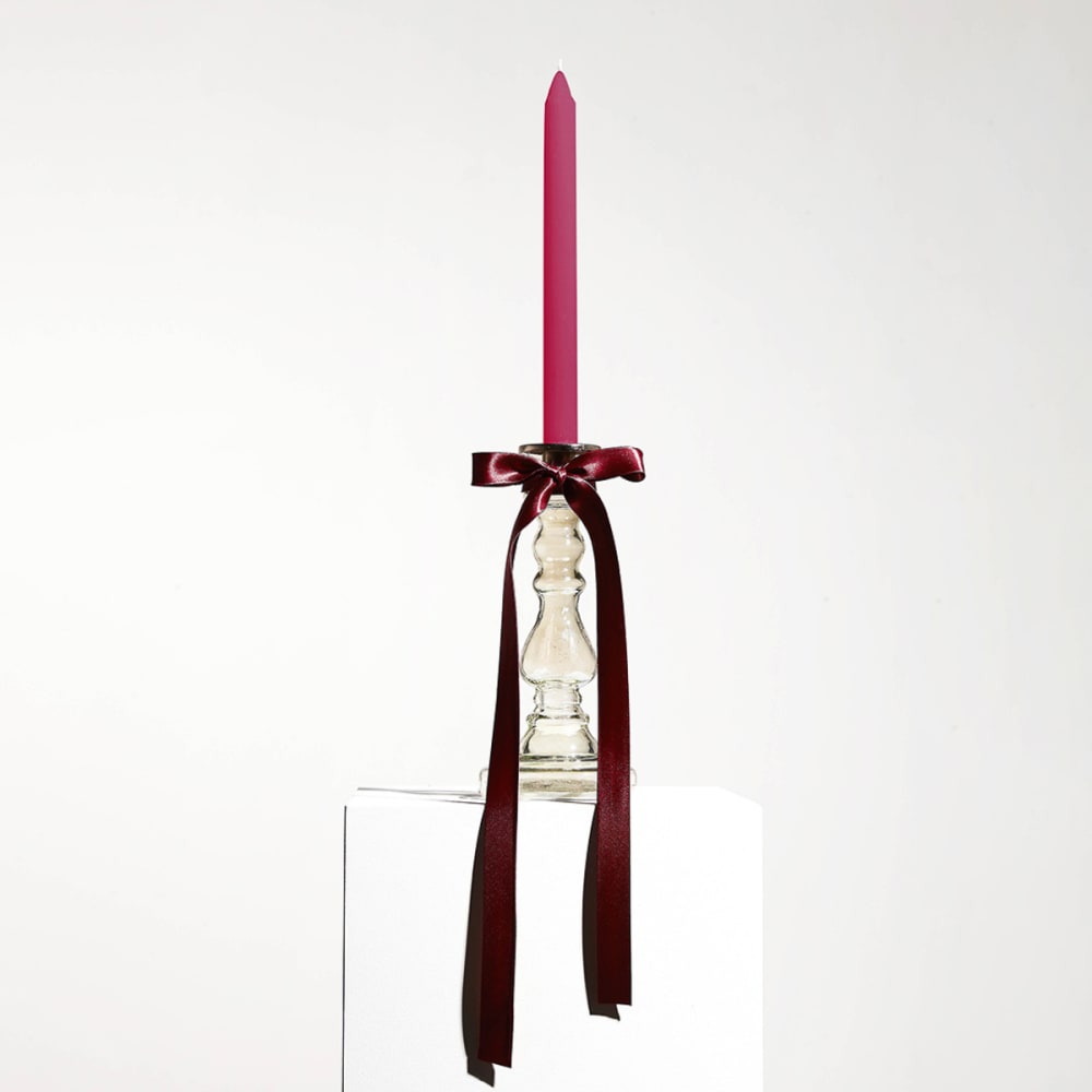 Candeliere decorativo in vetro trasparente h22 - Sia Deco