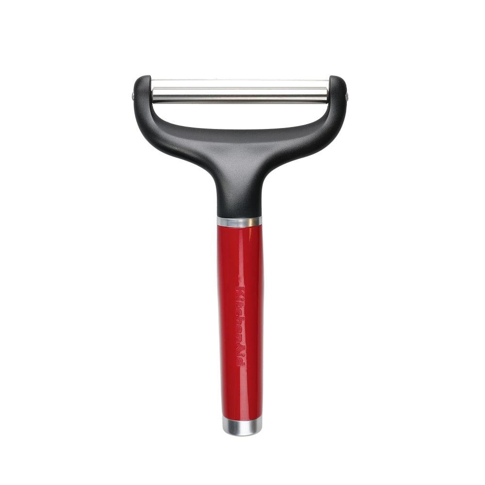 Couteau Éplucheur pour Fromages en Inox Rouge Cerise et Noir Couteau Éplucheur pour Fromages en Inox Rouge Cerise et Noir