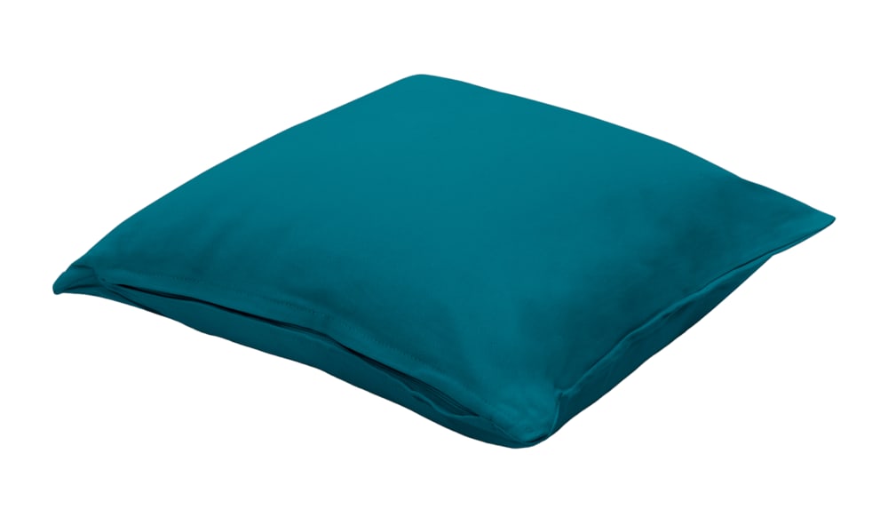 Coussin extérieur en coton bleu canard 40x40cm