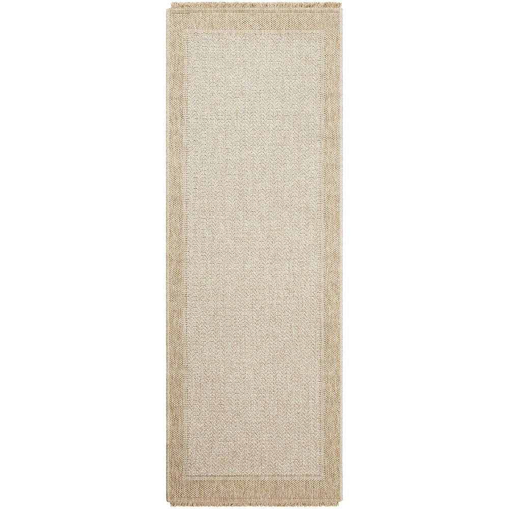 Tappeto esterno/interno aspetto di juta beige 80x220 - Livabliss