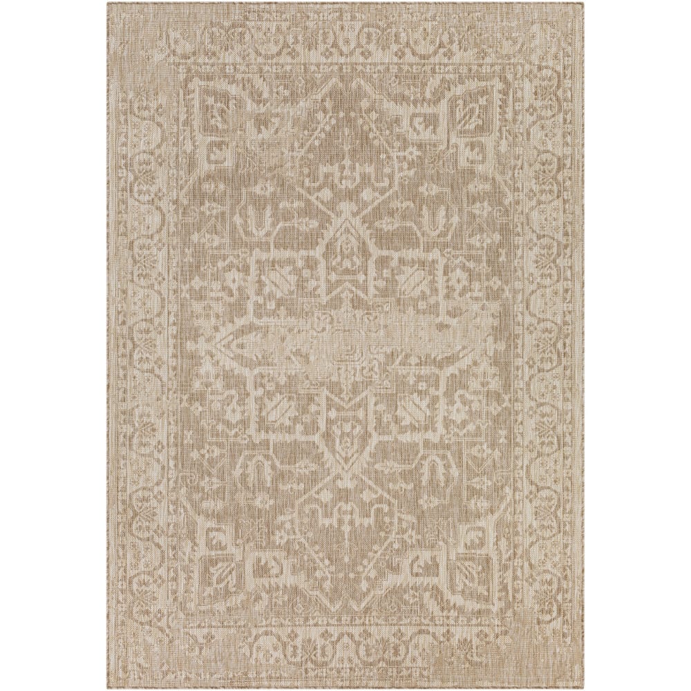 Tapis d'Extérieur/Intérieur Aspect Jute Beige/Ivoire 160x213